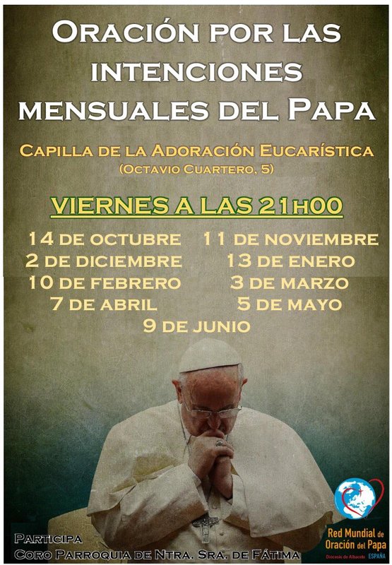 Oración por las intenciones del Papa Diócesis de Albacete